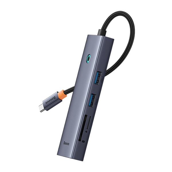 Хаб Baseus Flite Series 7-Port (Type-C to HDMI4K@60Hz*1+USB3.0*2+PD*1+RJ45*1+SD/TF3.0*1)