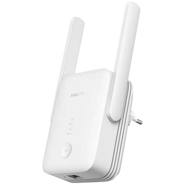 Усилитель сигнала Xiaomi Wi-Fi Range Extender AX1500 RU, Wi-Fi 6 до 1501Мбит/с, 2.4/5 ГГц, White