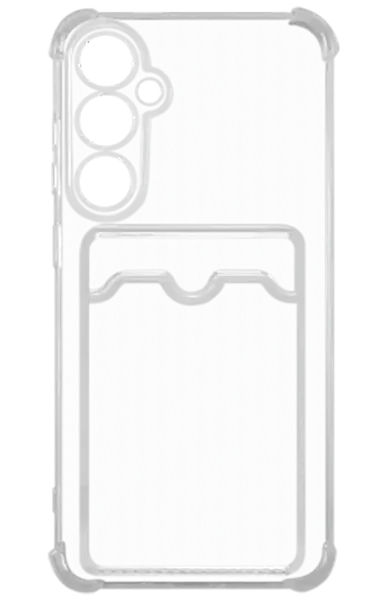 Накладка силикон iBox Crystal для Samsung Galaxy S25+, с кардхолдером, прозрачный