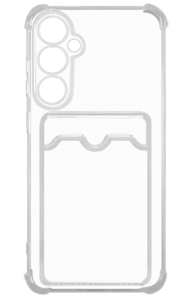 Накладка силикон iBox Crystal для Samsung Galaxy S25+, с кардхолдером, прозрачный