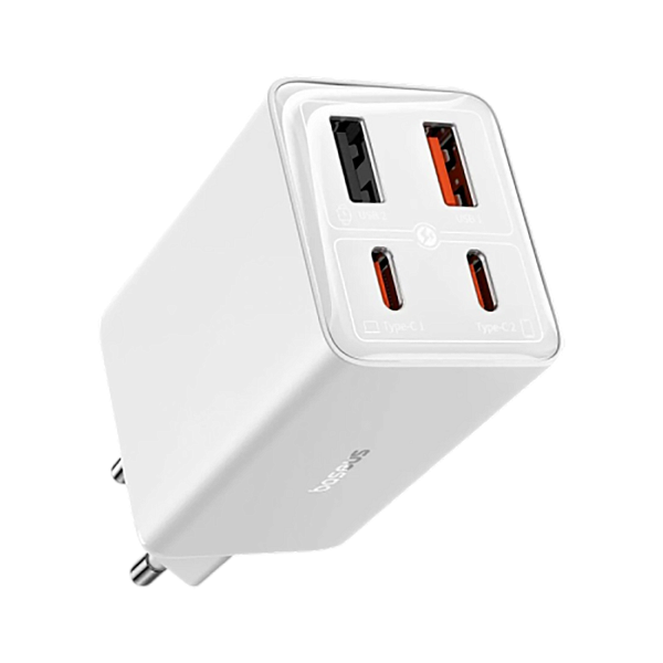 Зарядное устройство Baseus GaN6 Pro Fast Charger 2C+2U 65W + кабель Type-C, белый P10162701213-00