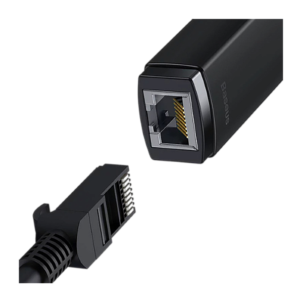 Адаптер Baseus Lite Series Ethernet Adapter Type-C - RJ45 LAN Port (1000Mbps) (WKQX000301) Black