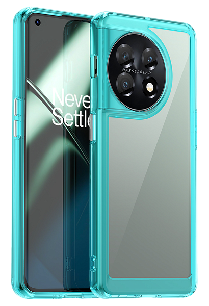Чехол для OnePlus 11 Caseport противоударный с бирюзовыми рамками
