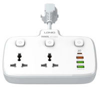 Сетевой фильтр LDNIO SC2413. 2 розетки + 2*USB+1*PD+1*QC3.0. White Сетевой фильтр LDNIO SC2413. 2 розетки + 2*USB+1*PD+1*QC3.0. White