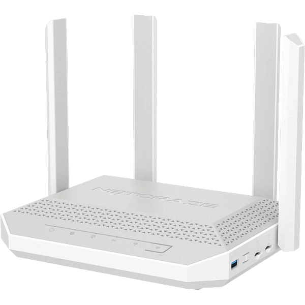 Wi-Fi Роутер KEENETIC Netcraze Hopper 4G+ (NC-2312), 10/100/1000BASE-TX/4G cat.6, White