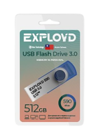 USB-накопитель 512Gb Exployd 590, USB 3.0, синий