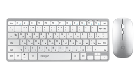 Набор Qumo Paragon K15/M21, беспроводной 2.4G, клавиатура + мышь, 400 mA, Silver/White