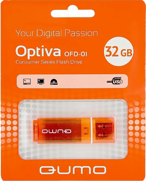 USB-накопитель Qumo Optiva 01 USB 2.0 32GB Orange