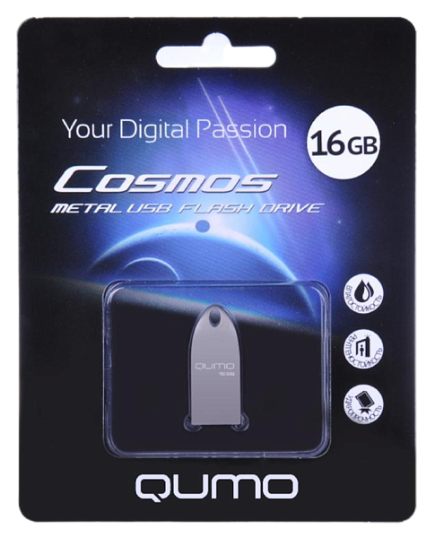 USB-накопитель QUMO Cosmos 16GB, Silver