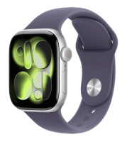 Apple Watch Series 11 GPS 46mm Aluminium Case with Silver/Purple Fog Sport Band S/M (MEV94) Apple Watch Series 11 GPS 46mm Aluminium Case with Silver/Purple Fog Sport Band S/M (MEV94)