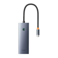 Хаб Baseus UltraJoy Series 4-Port HUB USB-C to USB 3.0*4+USB-C 5V (B0005280B811-08) Gray Хаб Baseus UltraJoy Series 4-Port HUB USB-C to USB 3.0*4+USB-C 5V (B0005280B811-08) Gray