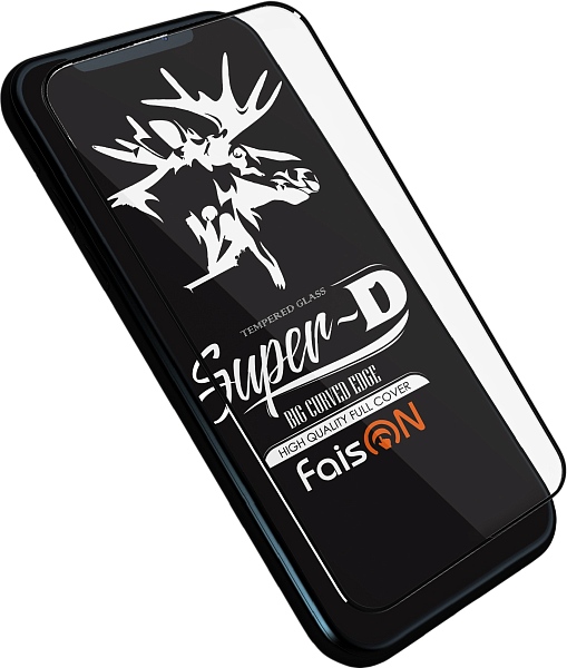 Стекло защитное для Apple iPhone 13 mini FaisON GL-04, Super-D, 0.4 мм, глянцевое черное