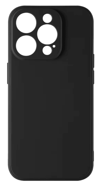 Накладка силикон iBox Case для iPhone 15 Pro, с защитой камеры и подложкой, черный