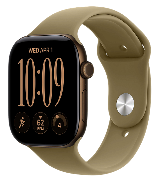 Apple Watch Series 12 GPS 42mm Aluminium Case with Dark Bronze/Olive Sport Band M/L (MJEG4)