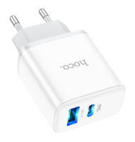 Сетевое зарядное устройство Hoco C105A PD20W+QC3.0 White