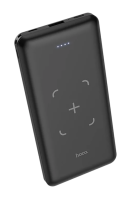Внешний аккумулятор HOCO J50 10000 mAh, беспроводная зарядка QI, черный
