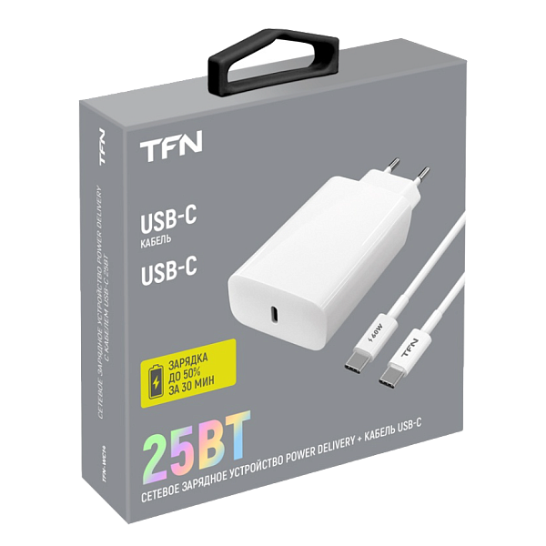Сетевое зарядное устройство TFN 25W Type-C (TFN-WC14) White