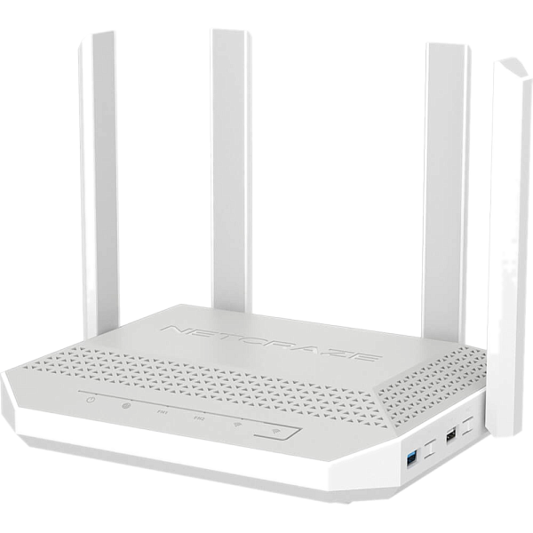 Wi-Fi Роутер Netcraze Giga NC-1012, Wi-Fi 6 2,4/5 ГГц, до 2.5 Гбит/с, SFP (для оптики) USB 3.0 и 2.0