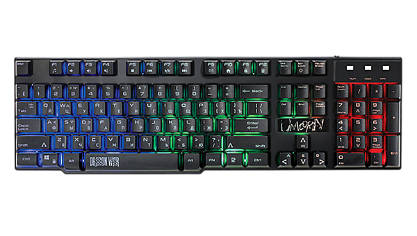 Игровая клавиатура Qumo Unicorn K01, проводная, 104 клавиш мультимедиа, радужная подсветка