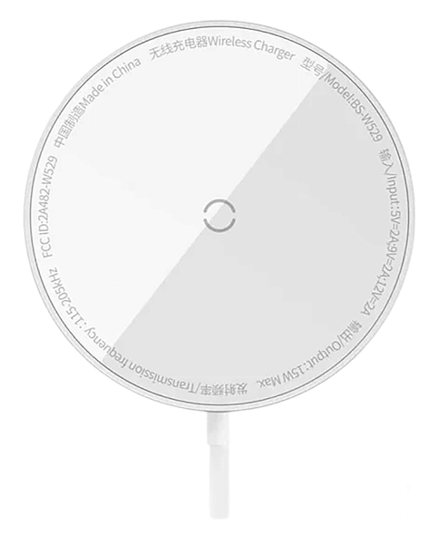 Беспроводная зарядка Baseus Simple Mini3 Magnetic Wireless Charger 15W серебро
