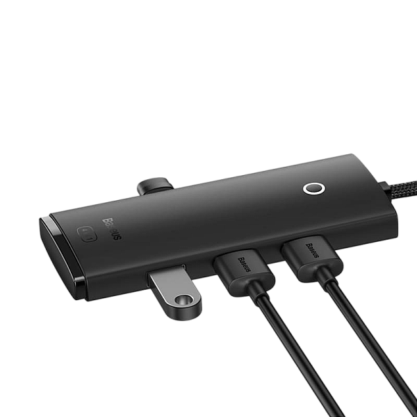 Хаб Baseus Lite Series 4-Port Type-C HUB Adapter (Type-C to USB 3.0x4 ) 1м. (WKQX030401) Black