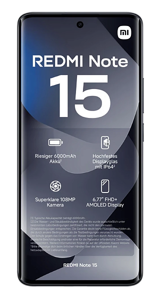 Xiaomi Redmi Note 15 4G 8/256Gb Black (Черный) (Global) Dual nano Sim