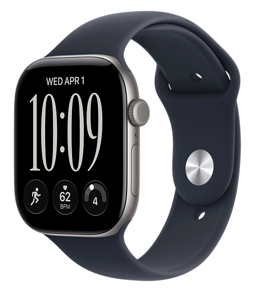 Apple Watch Series 12 GPS 42mm Aluminium Case with Space Gray/Navy Blue Sport Band S/M (MJE74)