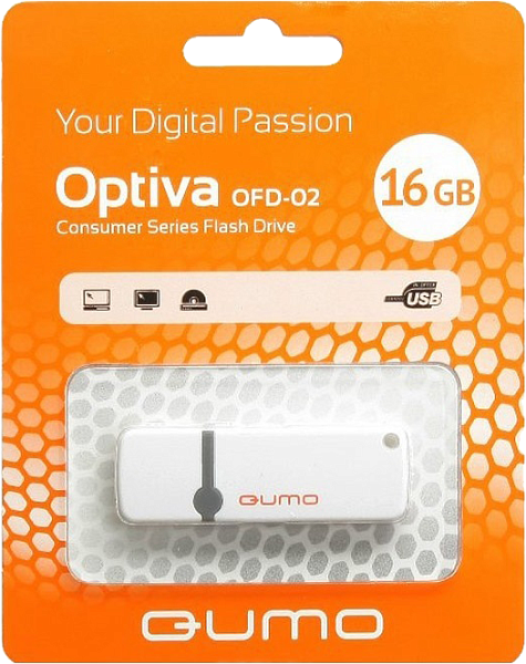 USB-накопитель Qumo Optiva 02 USB 2.0 16GB White
