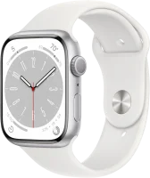 Apple Watch Series 8 GPS 45mm Aluminium Case with Silver/White Sport Band M/L (MP6Q3)