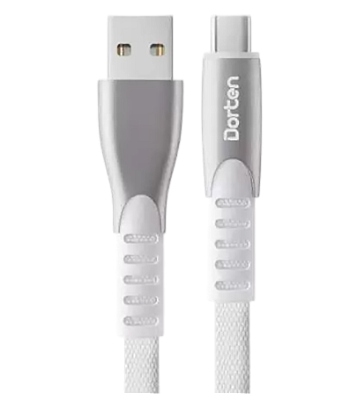 Кабель Dorten USB to USB-C Flat Series 1 m ,белый
