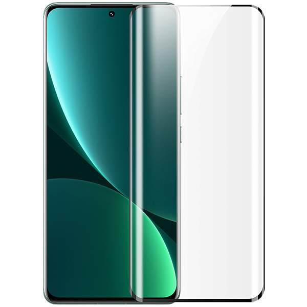 Стекло защитное для Xiaomi 12 Pro Full Screen Red Line черное