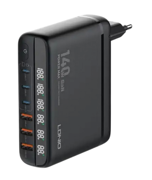 СЗУ LDNIO A6140C GaN Super Fast Desktop Charger 140W Black