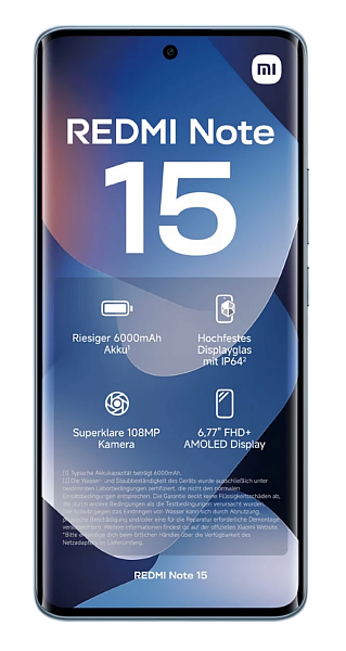 Xiaomi Redmi Note 15 4G 8/256Gb Glacier Blue (Синий) (Global) Dual nano Sim