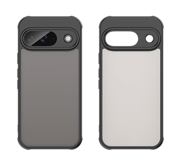 Чехол для Google Pixel 9 Caseport задняя крышка тонированная прозрачная с рамками, черный