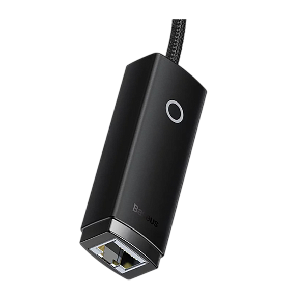 Адаптер Baseus Lite Series Ethernet Adapter Type-C - RJ45 LAN Port (1000Mbps) (WKQX000301) Black