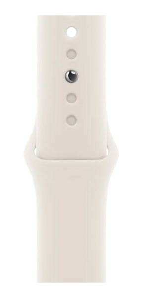Apple Watch SE (2024) GPS 40mm Aluminum Case with Starlight/Starlight Sport Band M/L (MXEG3)
