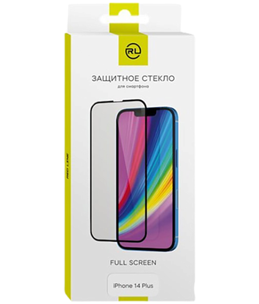 Стекло защитное для Apple iPhone 14 Plus Full Screen tempered glass FULL GLUE черный (на подложке)