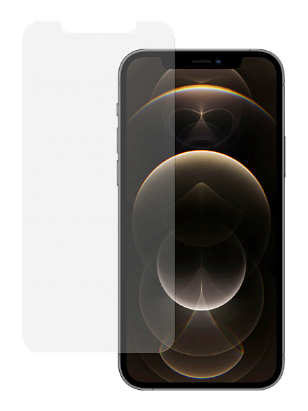Стекло защитное для Apple iPhone 12/12 Pro Hardiz Premium Full Screen Cover (2.5D) черное