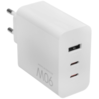 Сетевое зарядное устройство Xiaomi 90W HyperCharge 3-port (TypeA+2TypeC) Global (MDY-19-EK) White Сетевое зарядное устройство Xiaomi 90W HyperCharge 3-port (TypeA+2TypeC) Global (MDY-19-EK) White