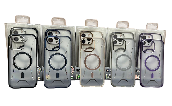 Чехол для iPhone 16 Berlia Magnetic с MagSafe, серый