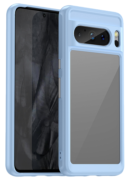Чехол для Google Pixel 8 Pro Caseport противоударный с синими рамками