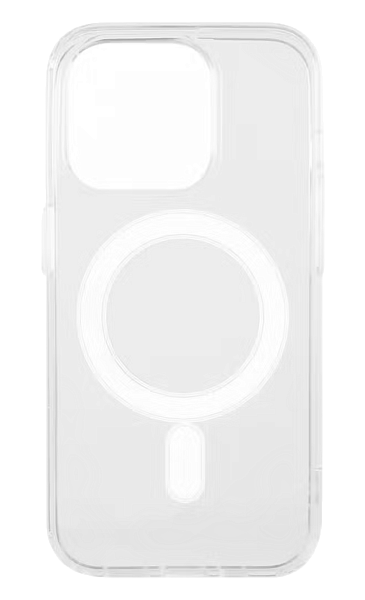 Накладка пластик Red Line для iPhone 16 Pro, для MagSafe, с силиконовым краем, прозрачная