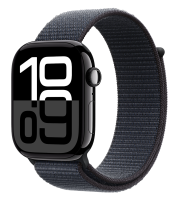 Apple Watch Series 10 GPS 46mm Aluminium Case with Jet Black/Ink Sport Loop (MWWR3)