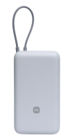 Внешний аккумулятор Xiaomi Mi 20000 33W встроенный кабель USB-C (PB2033) Light Grey Внешний аккумулятор Xiaomi Mi 20000 33W встроенный кабель USB-C (PB2033) Light Grey