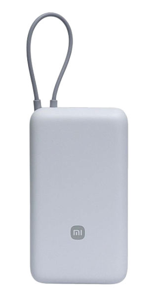 Внешний аккумулятор Xiaomi Mi 20000 33W встроенный кабель USB-C (PB2033) Light Grey