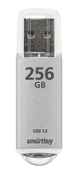 USB-накопитель 256Gb SmartBuy V-Cut, USB 3.0/3.1, серебро