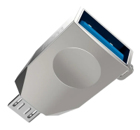 Переходник Hoco UA10 Otg Micro-Usb, серебро