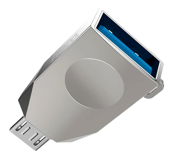 Переходник Hoco UA10 Otg Micro-Usb, серебро