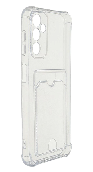 Накладка силикон iBox Crystal для Samsung Galaxy S24, с кардхолдером (прозрачный)