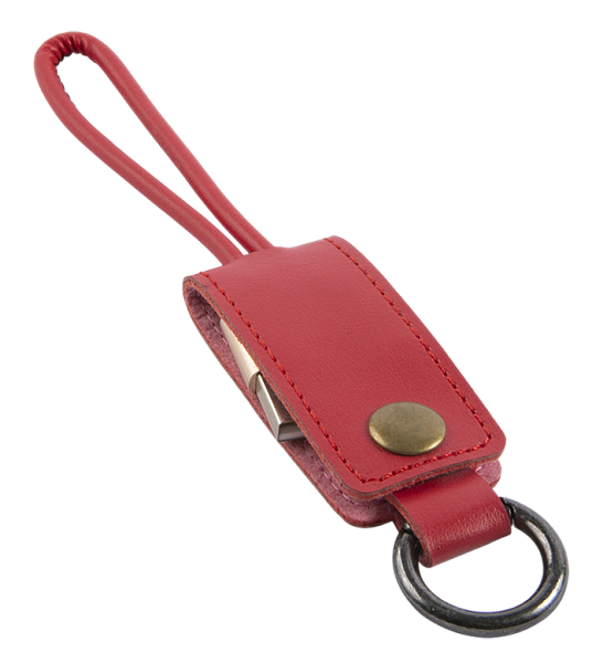 Кабель-брелок MB Mobility USB – Lightning, 25 см, красный